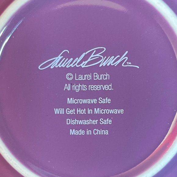 Laurel Burch Carlotta Cat Plate 5 1/2” Very Colourful and Fun - Picture 5 of 5